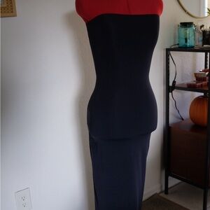 Aritzia Strapless Black Contour Dress